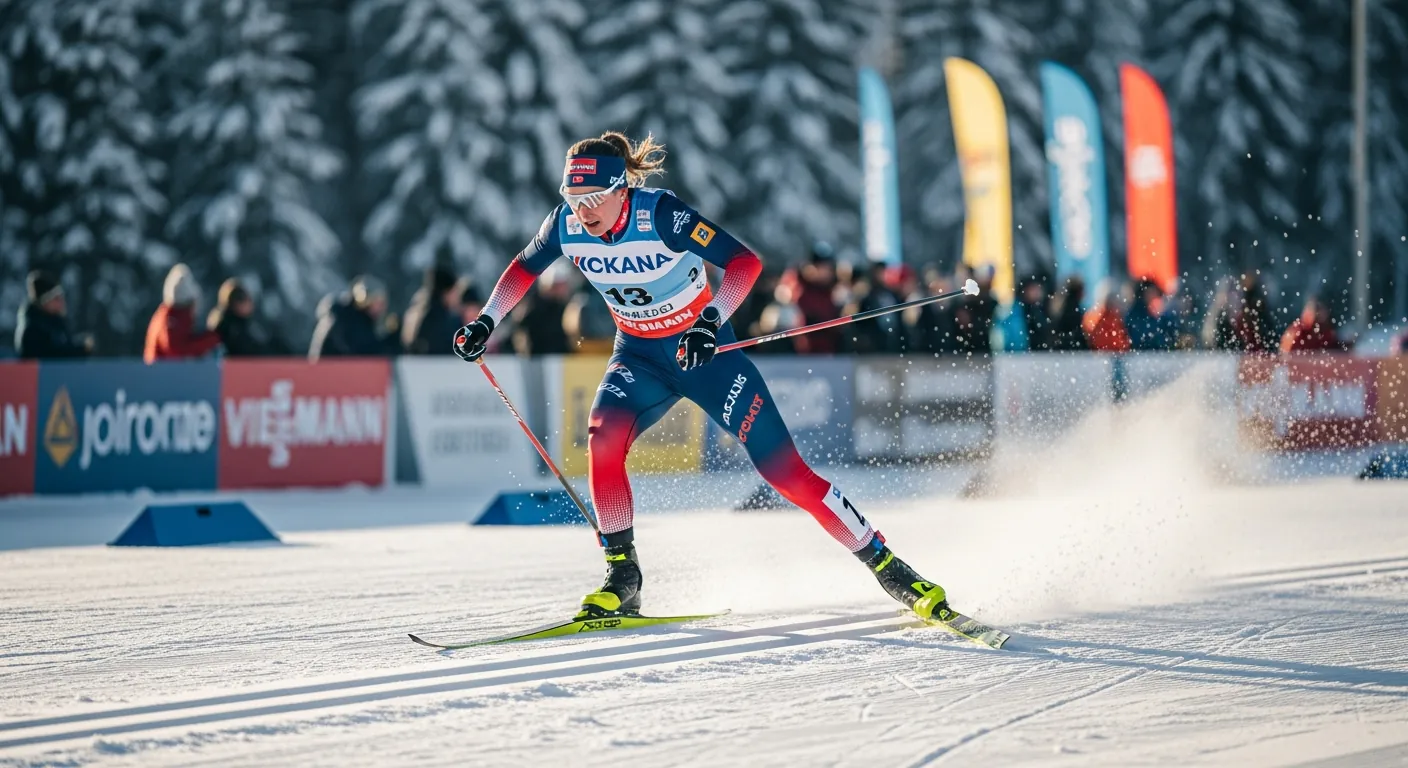 Kristine Stavås Skistad under verdenscup-sprint i langrenn