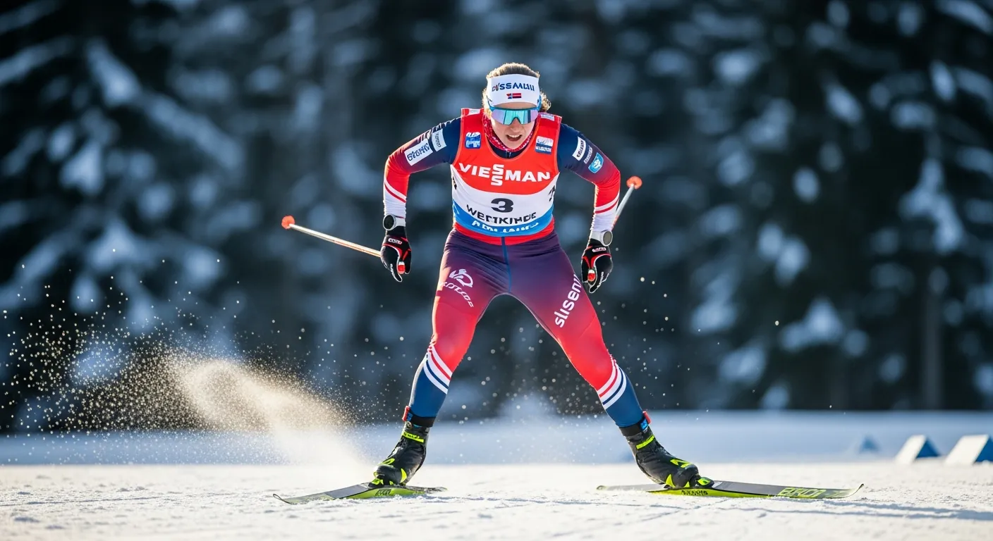 Nora Sanness i klassisk langrenn under konkurranse