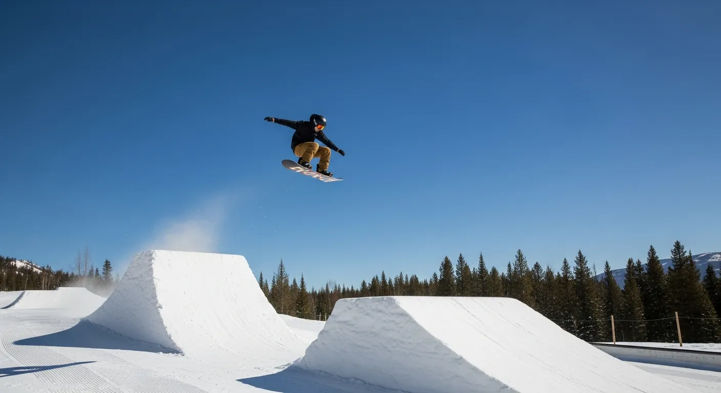 Marcus Kleveland i slopestyle-konkurranse med høy fart og stort hopp