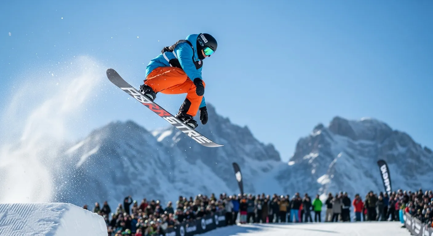 Sébastien Toutant i big air under konkurranse