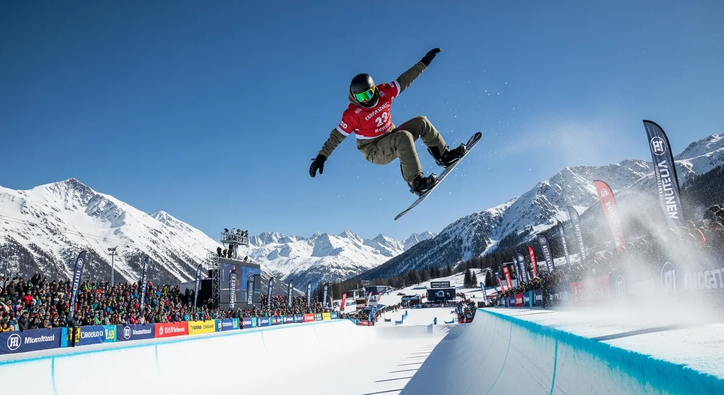 Shaun White i snowboard halfpipe under mesterskap
