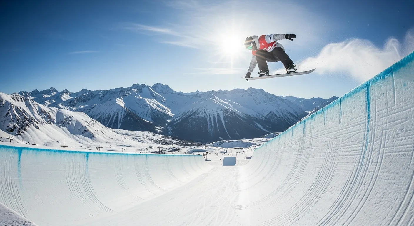Torah Bright i halfpipe under en internasjonal konkurranse